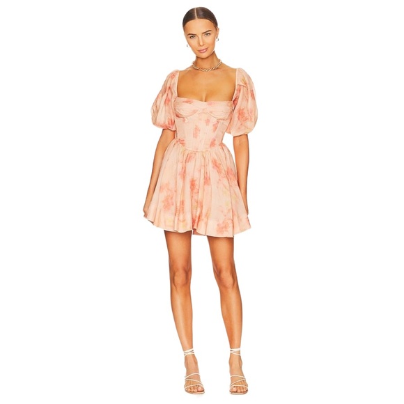 Bardot Kiah Corset Mini Dress in Orange. Size M NWOT - Picture 1 of 15